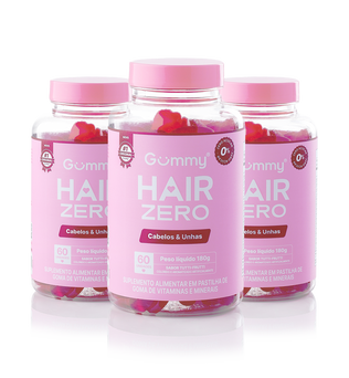 3 pote Gummy Hair® ZERO