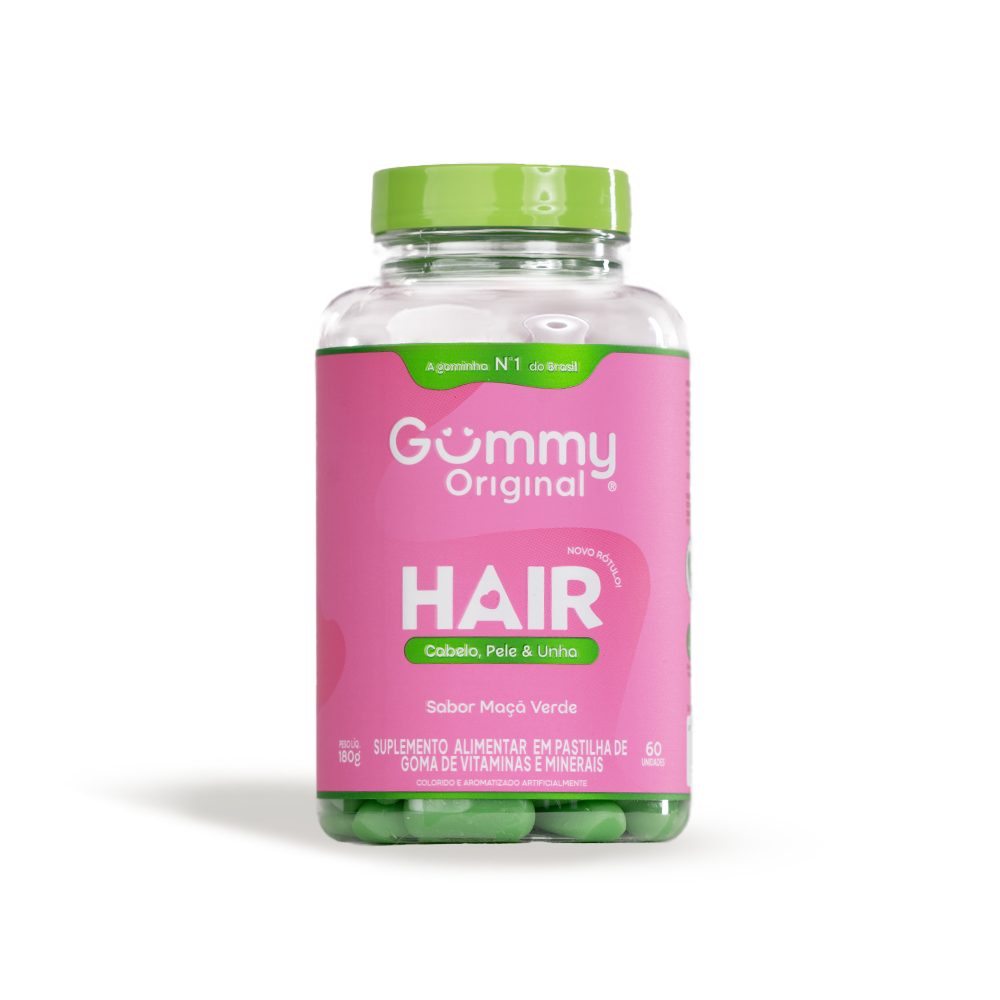 🎁 1 - Gummy Hair® - Maçã Verde 180 g (100% off)
