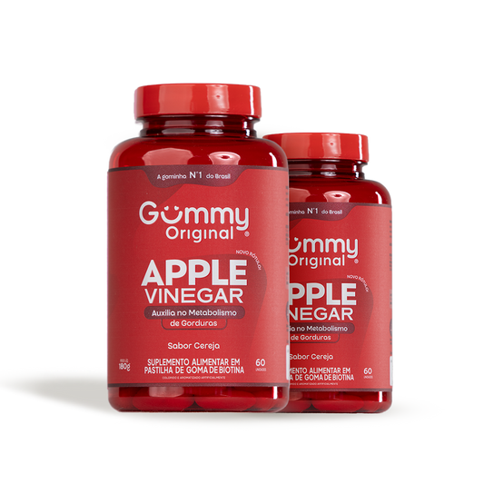 Gummy® Vinagre de Maçã - Inibidor de apetite natural em Goma - 2 Potes