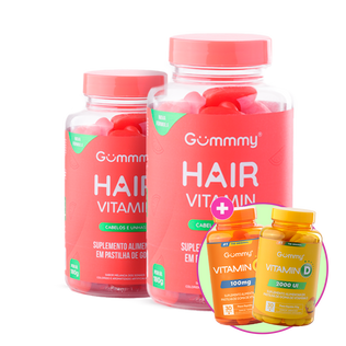 2 Gummy Hair + 1 Gummy Vitamina C + 1 Gummy Vitamina D