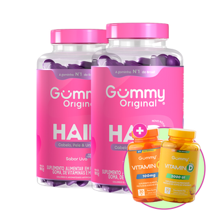 2 Gummy Hair + 1 Gummy Vitamina C + 1 Gummy Vitamina D