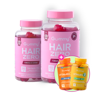 2 Gummy Hair + 1 Gummy Vitamina C + 1 Gummy Vitamina D