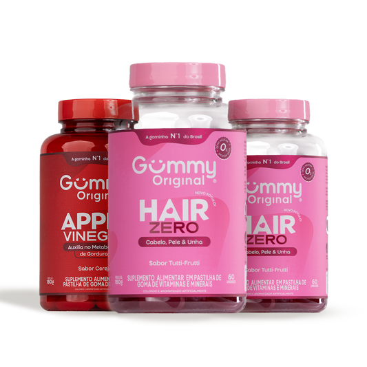 2 Gummy Hair Zero + 1 Vinagre de Maçã