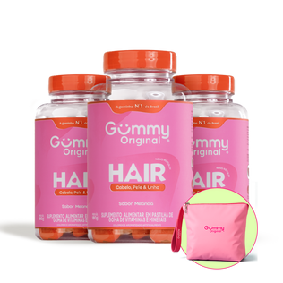 3 Gummy® Hair 180g + Necessaire