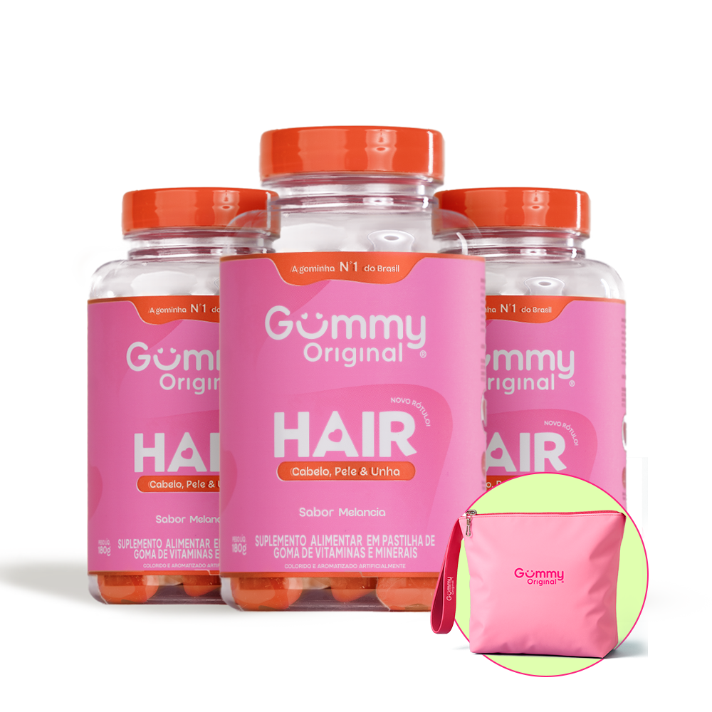 3 Gummy® Hair 180g + Necessaire
