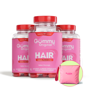 3 Gummy® Hair 180g + Necessaire