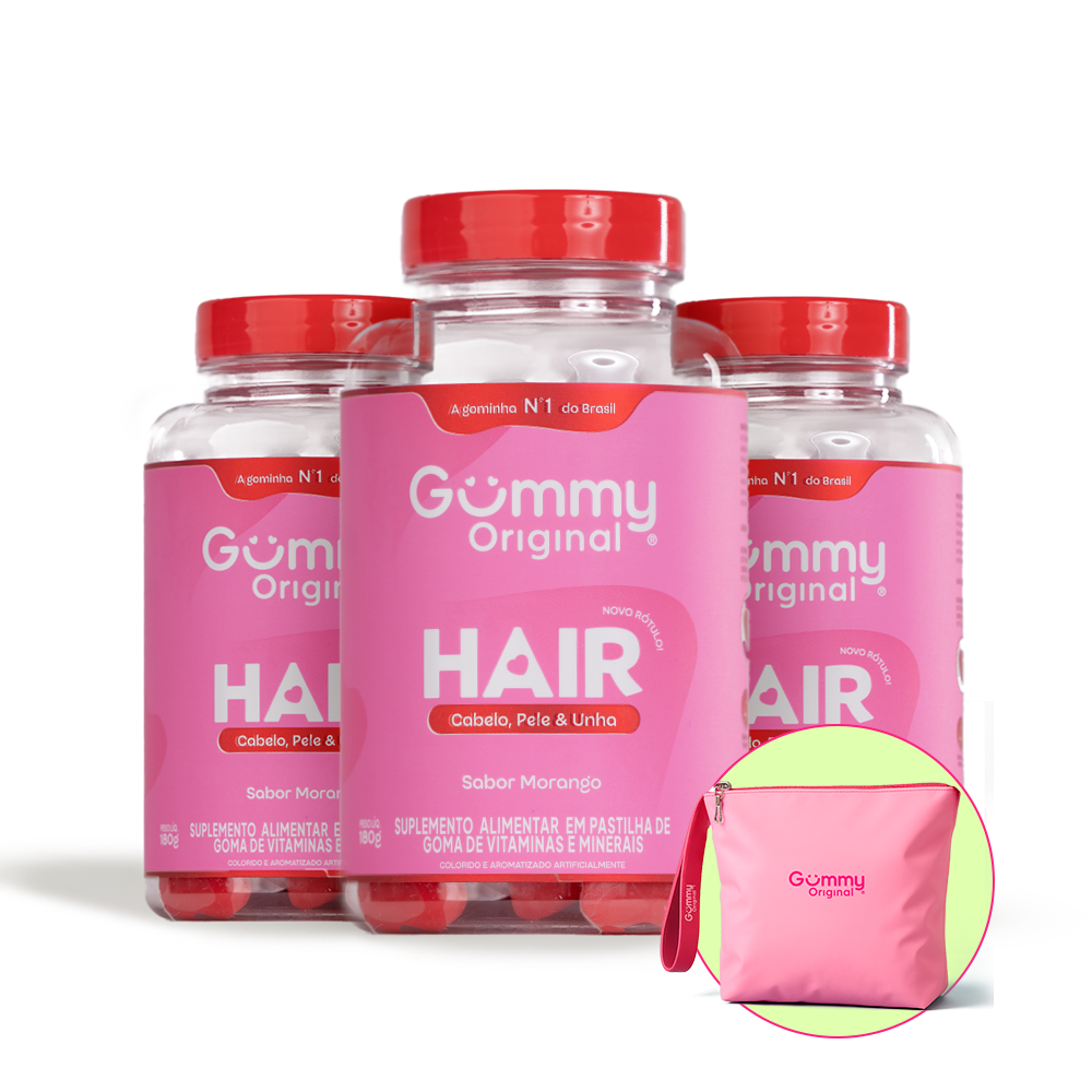 3 Gummy® Hair 180g + Necessaire