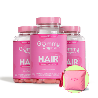 3 Gummy® Hair 180g + Necessaire