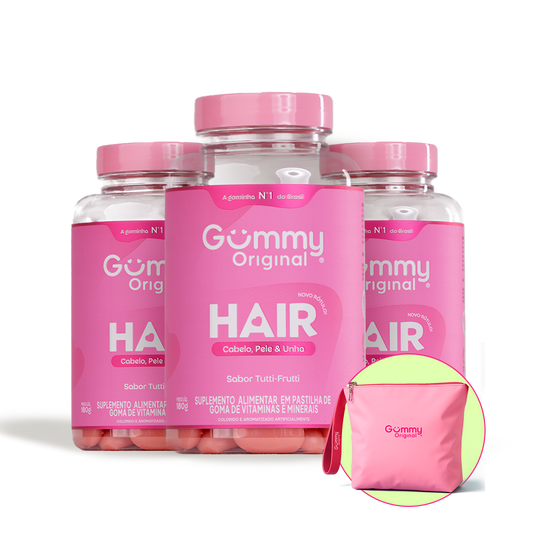 3 Gummy® Hair 180g + Necessaire