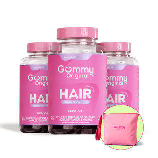 3 Gummy® Hair 180g + Necessaire