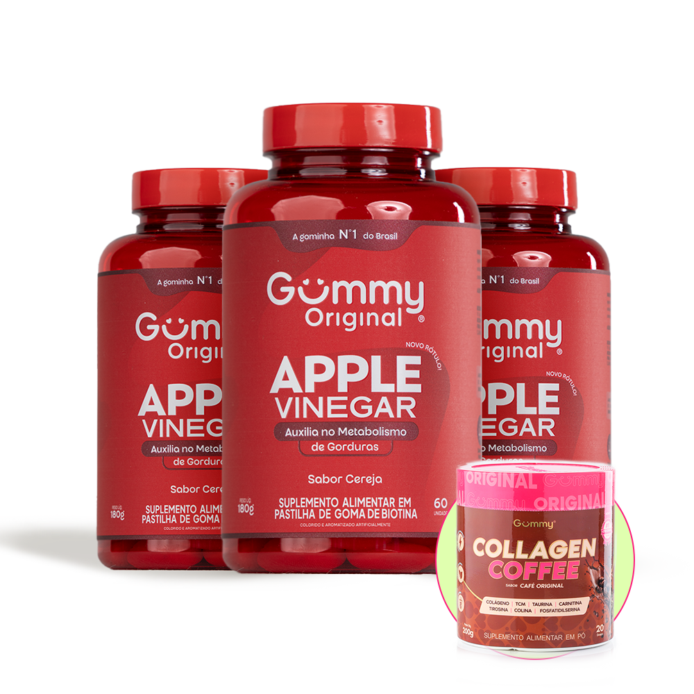 3 Vinagre de Maçã + 1 Collagen Coffee
