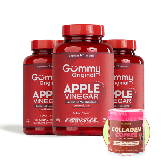 3 Vinagre de Maçã + 1 Collagen Coffee