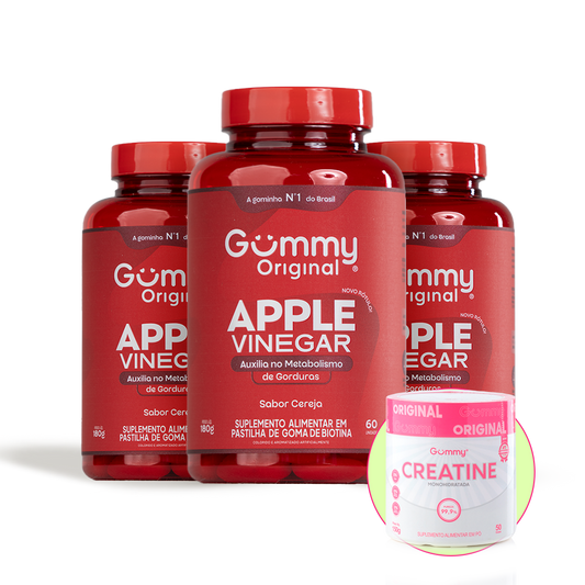3 Vinagre de Maçã + 1 Creatine