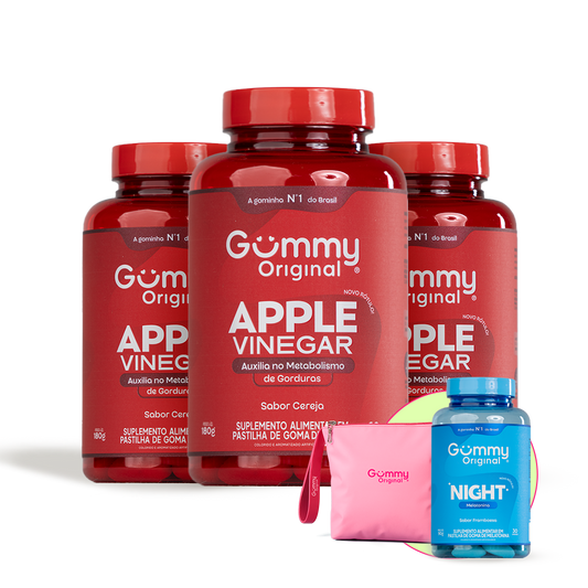3 Gummy® Vinagre de maçã + 1 Night + 1 Necessaire