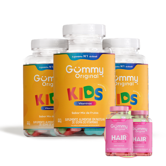 Kit Gummy Família Kids & Hair