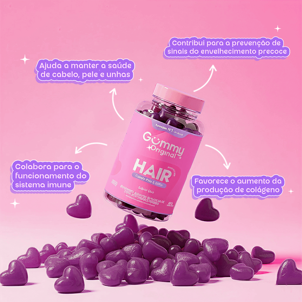 1 - Gummy® Hair Uva - 180g