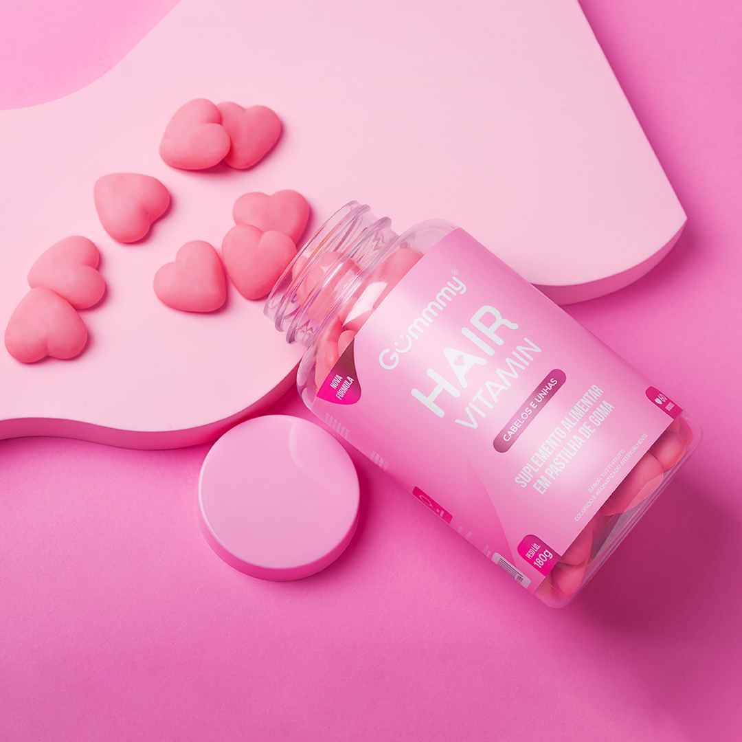 3 Gummy® Hair 180g + Escova ou Necessaire Xoxo