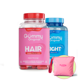 1 Gummy Hair® + 1 Gummy Night Melatonina® + Brinde