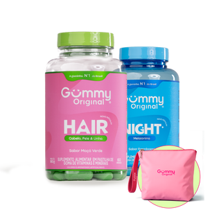 1 Gummy Hair® + 1 Gummy Night Melatonina® + Brinde