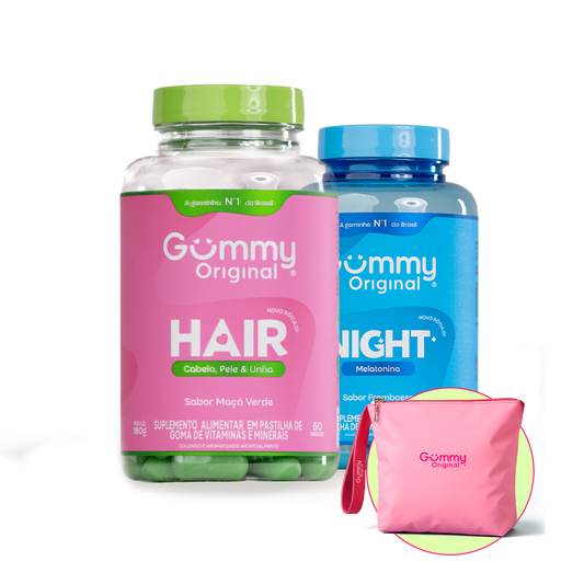 1 Gummy Hair® + 1 Gummy Night Melatonina® + Brinde