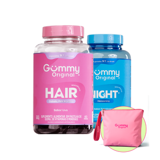 1 Gummy Hair® + 1 Gummy Night Melatonina® + Brinde