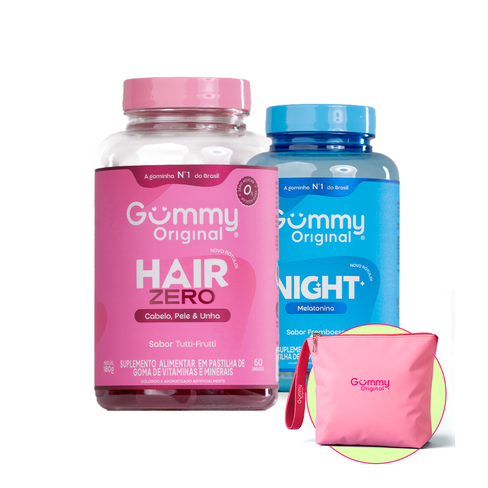 1 Gummy Hair® + 1 Gummy Night Melatonina® + Brinde