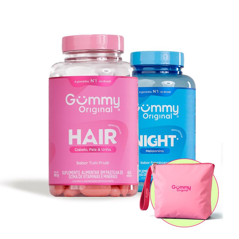 1 Gummy Hair® + 1 Gummy Night Melatonina® + Brinde