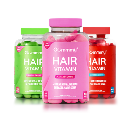 Combo Gummy Hair® - 3 Potes (Mix de Sabores)