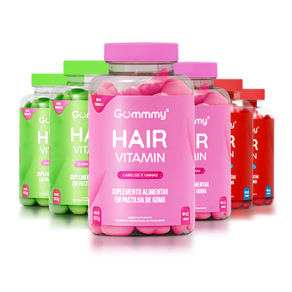 Combo Gummy Hair® - 3 Potes (Mix de Sabores)