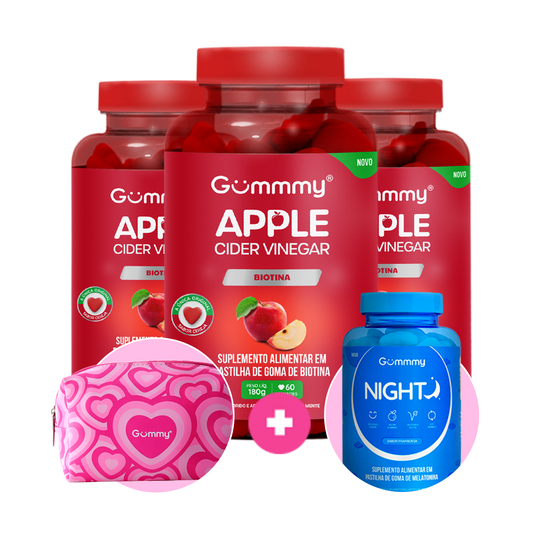3 Gummys Apple Cider Vinegar + 1 Night + 1 Necessaire
