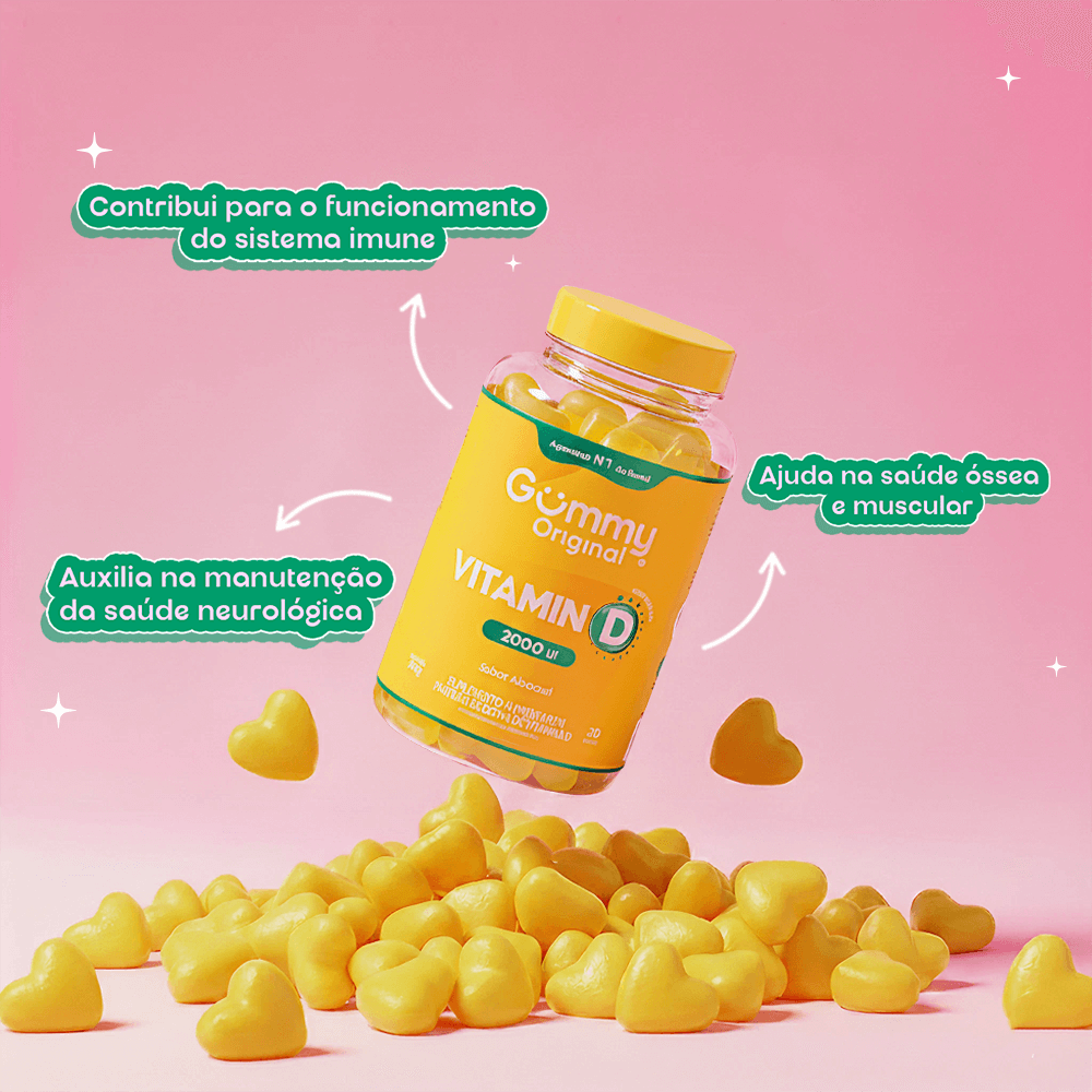 Gummy® Vitamina D Abacaxi - 90 g