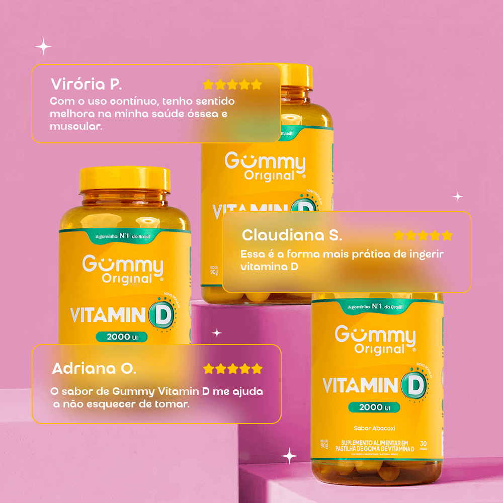 Gummy® Vitamina D Abacaxi - 90 g