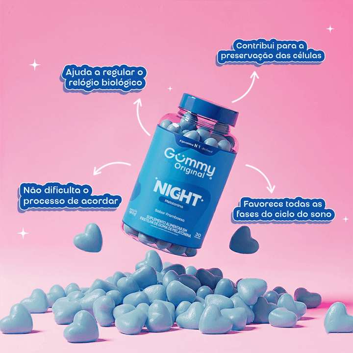 Benefícios do Gummy Night Melatonina