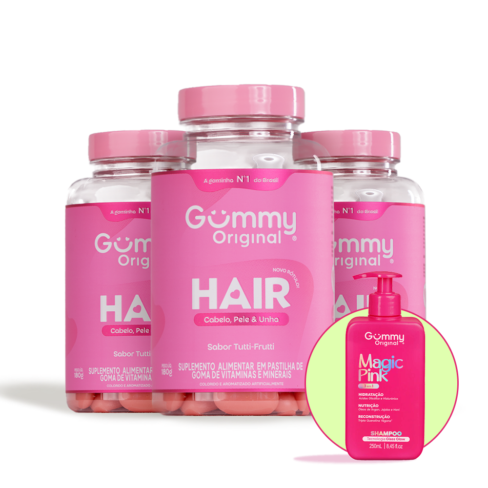Kit Gummy® Trio Hair + Shampoo Magic