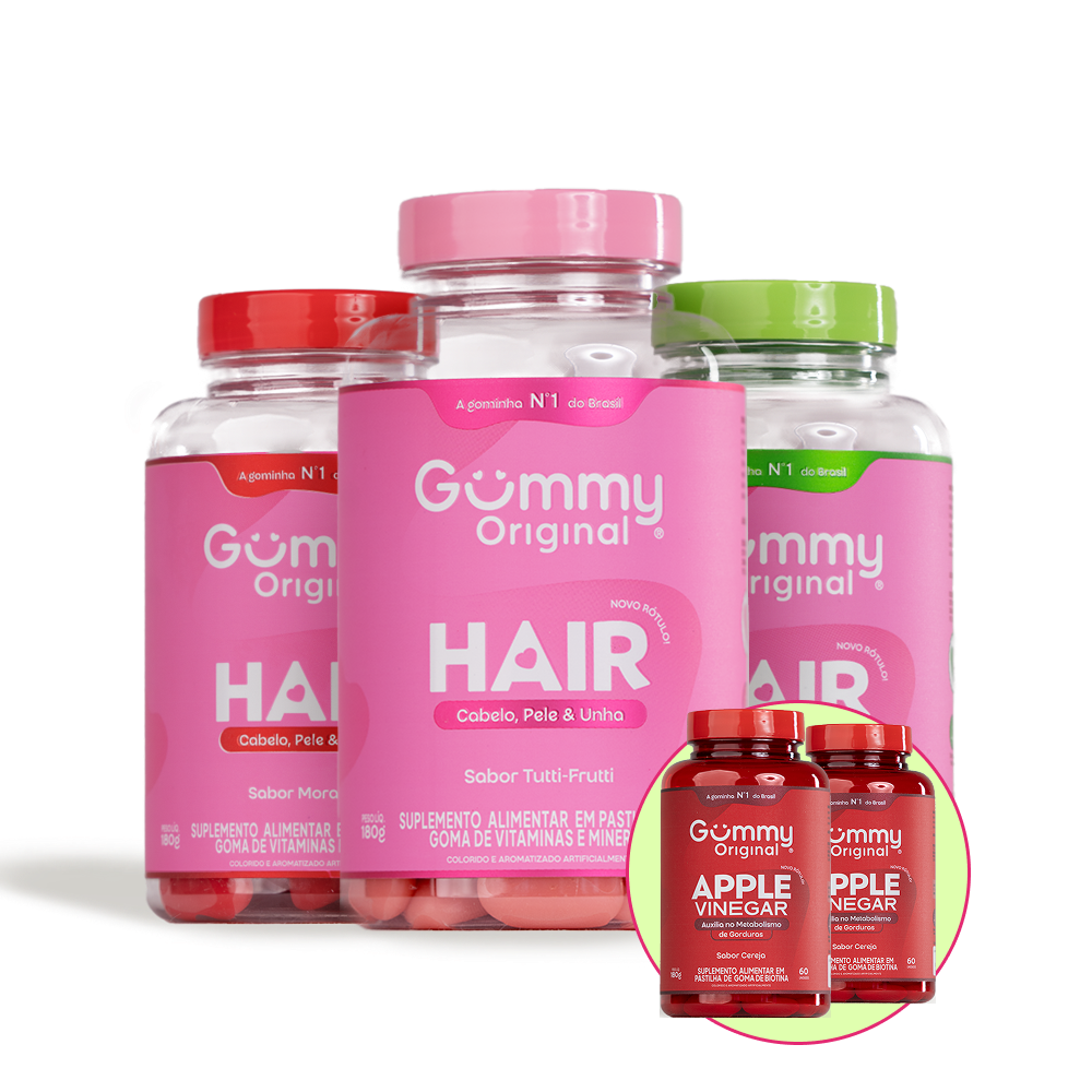 Kit Gummy® Trio Hair e Emagrecimento