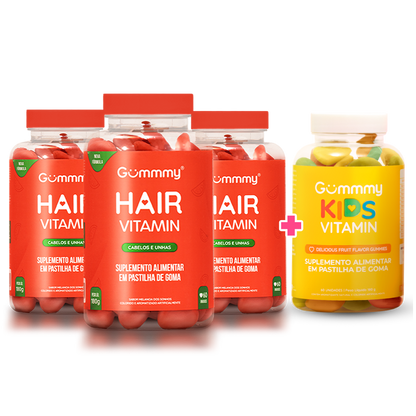 3 Gummy Hair + 1 Kids