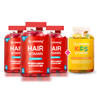 3 Gummy Hair + 1 Kids